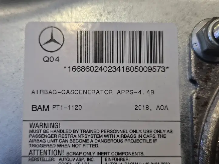 Mercedes-Benz GLE W166/C292 (2015 - 2019) A1668602402 Подушка безопасности пассажира — фото 5