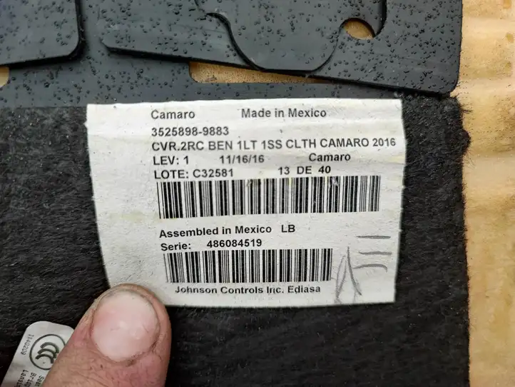 Chevrolet Camaro (2015 - 2018) 35258989883 Заднее сиденье — фото 8