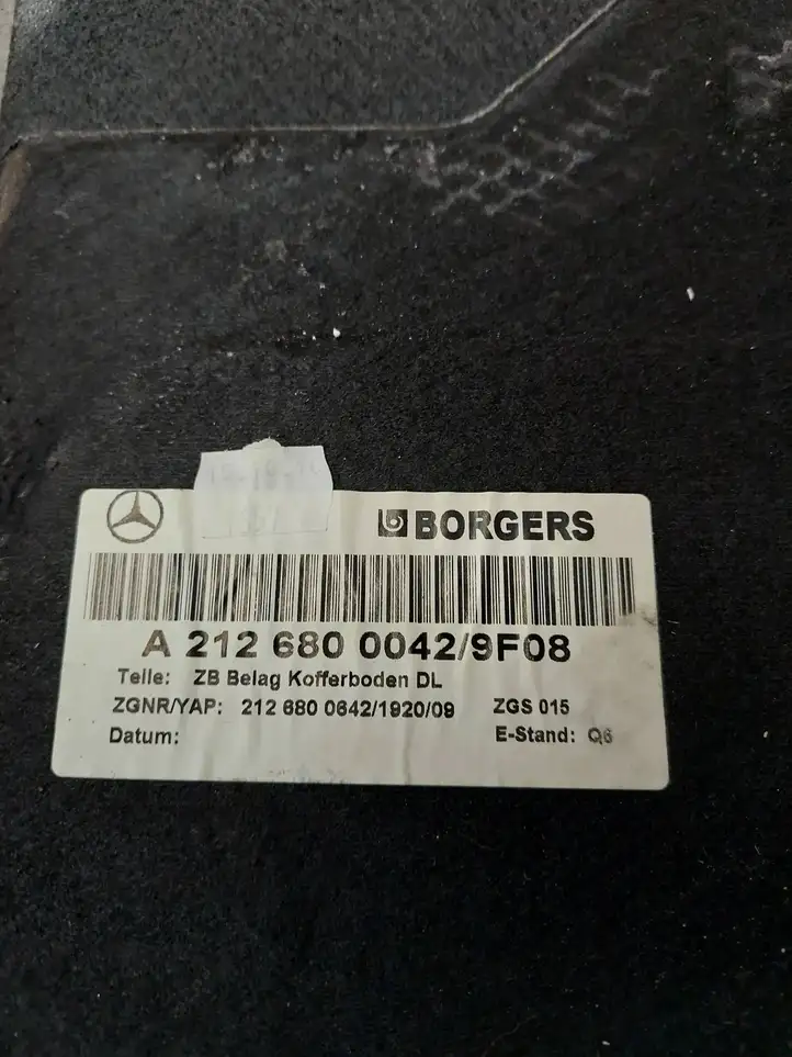 Mercedes-Benz E W212 (2009 - 2016) A2126800042 Коврик багажника — фото 3