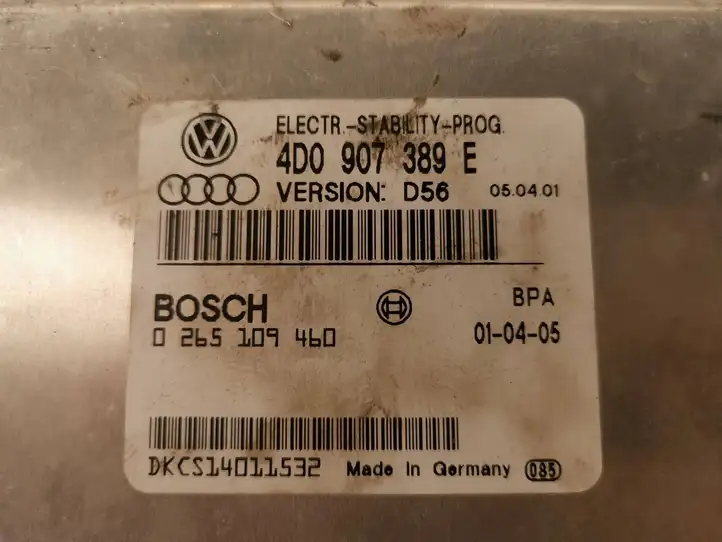 Audi A8 S8 D2 4D (1999 - 2002) 4D0907389E Блок управления ESP — фото 2