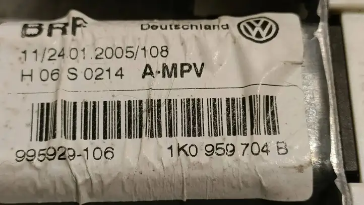 Volkswagen Touran I (2003 - 2010) 1K0959704B Стеклоподъемник задней двери — фото 4
