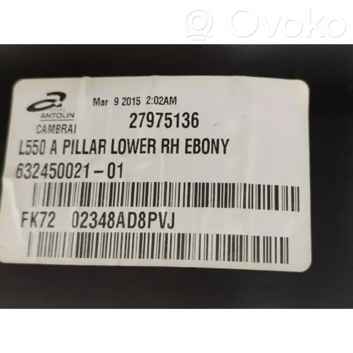 Land Rover Discovery Sport (2014 - 2019) 27975136 Внутренняя отделка переднего порога — фото 6