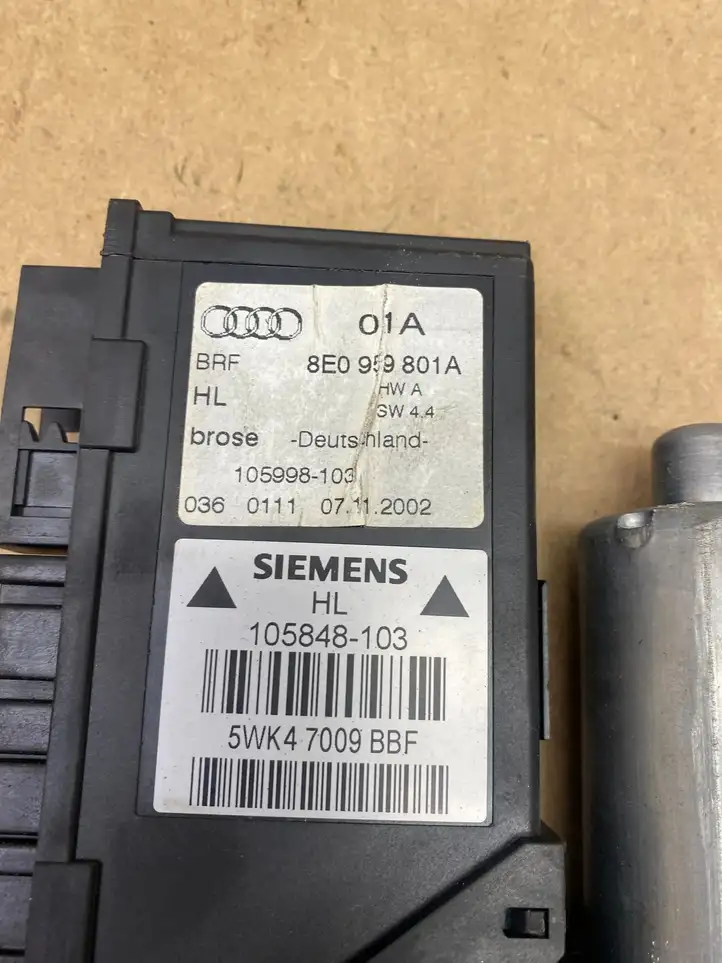 Audi A4 S4 B6 8E 8H (2000 - 2006) 8E0959801A Стеклоподъемник задней двери — фото 4
