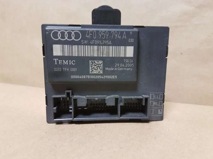 4F0959794A Audi A6 S6 C6 4F Durų elektronikos valdymo blokas