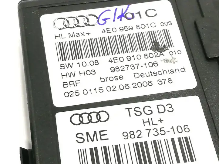 Audi A8 S8 D3 4E (2005 - 2007) 4E0959801C Стеклоподъемник задней двери — фото 5
