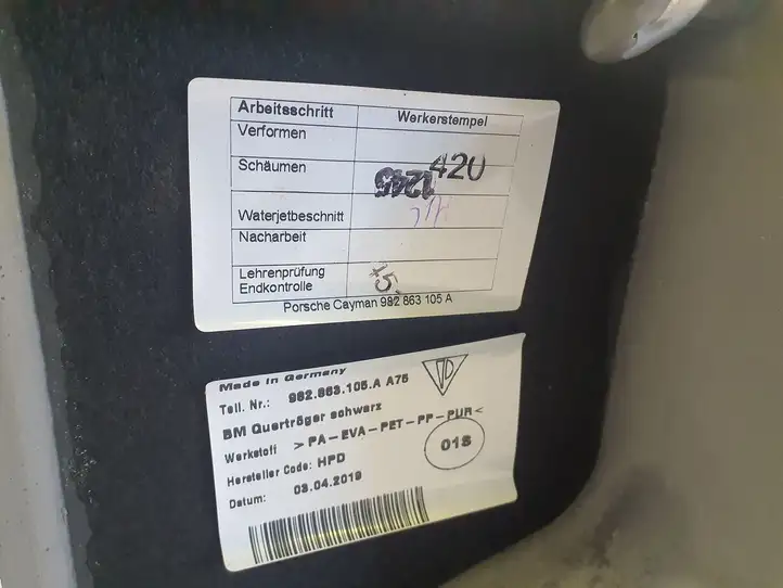 Porsche 718 Cayman 982 982c (2016 - ) 982863105A Прочие детали салона — фото 3