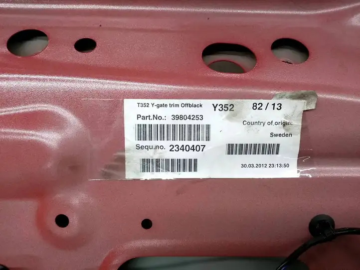 Volvo V60 (2010 - 2013) 39804253 Крышка багажника — фото 11