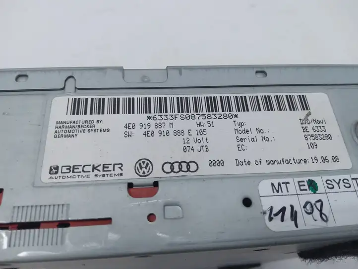 Audi A6 S6 C6 4F (2008 - 2011) 4E0919887 Навигационный привод CD/DVD — фото 2
