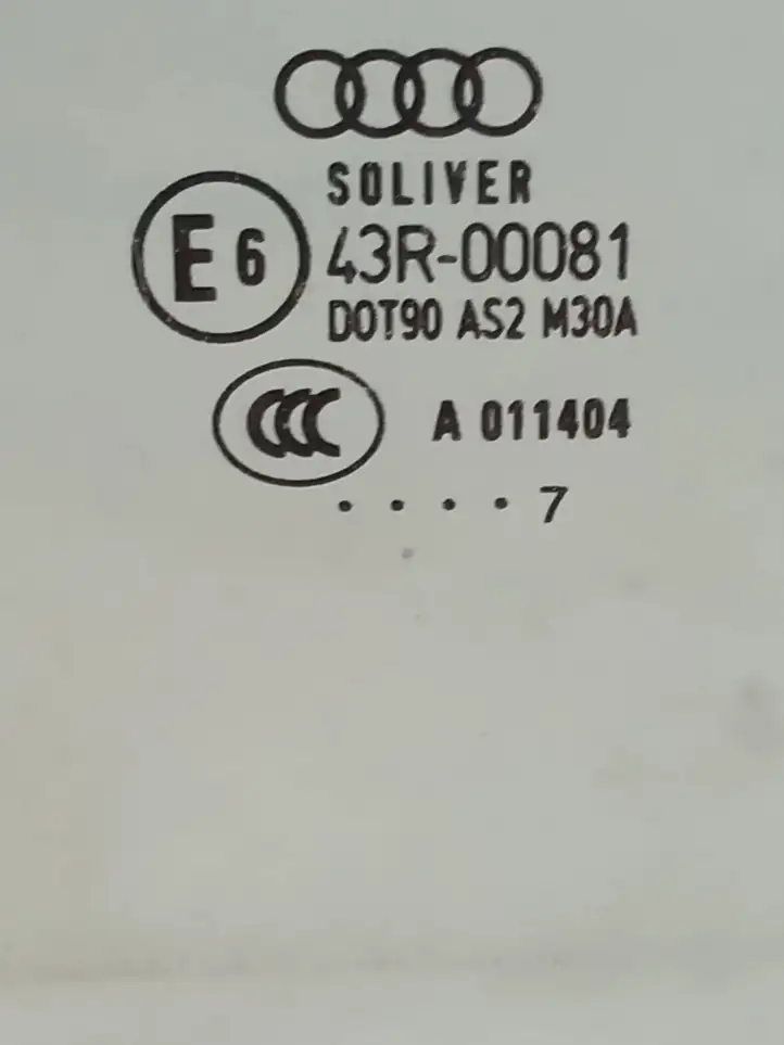 Audi A6 S6 C6 4F (2004 - 2008) 43R00081 Стекло задней двери — фото 2
