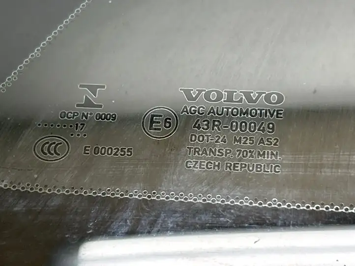 Volvo S90, V90 (2016 - 2020) 43R00049 Заднее боковое стекло — фото 4
