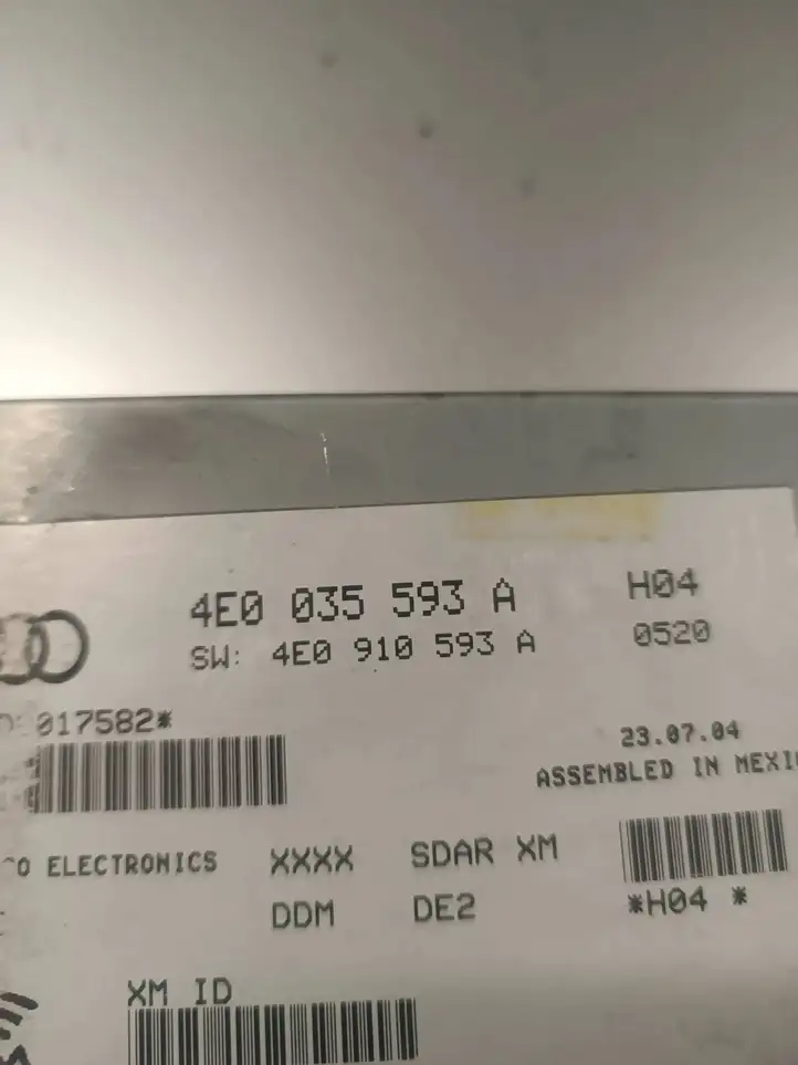Audi A8 S8 D3 4E (2002 - 2005) 4E0035593A Контроллер мультимедийной системы — фото 4