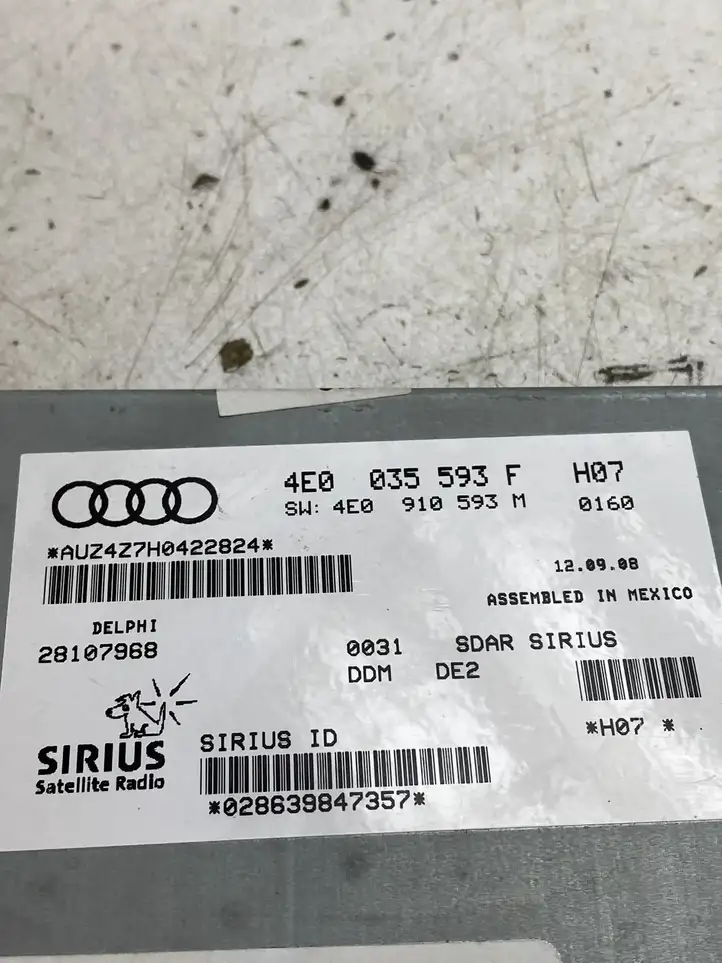 Audi A5 8T 8F (2007 - 2011) 4E0035593F Контроллер мультимедийной системы — фото 4
