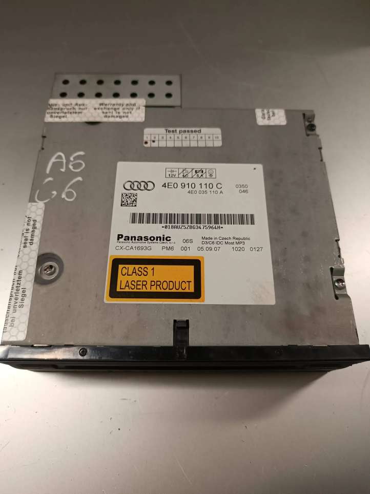 4E0035110A Audi A6 S6 C6 4F CD/DVD keitiklis