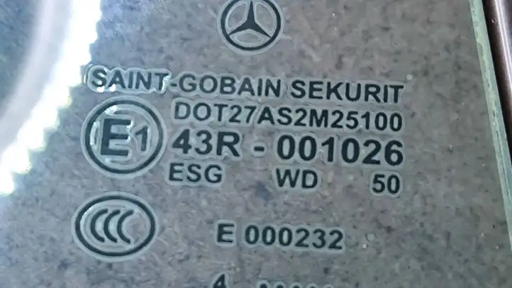 Mercedes-Benz CLK A209,C209 (2002 - 2009) 43R001026 Заднее боковое стекло — фото 3