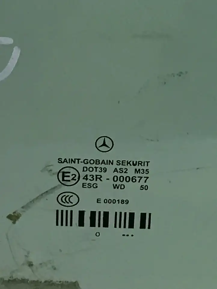 Mercedes-Benz E W212 (2009 - 2016) 43R000677 Заднее боковое стекло — фото 2