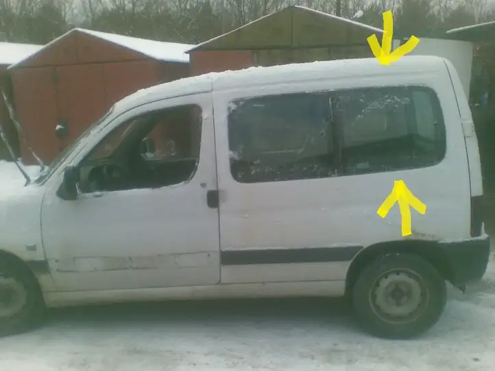 Peugeot Partner (1996 - 2002) AS2 Заднее боковое стекло — фото 1