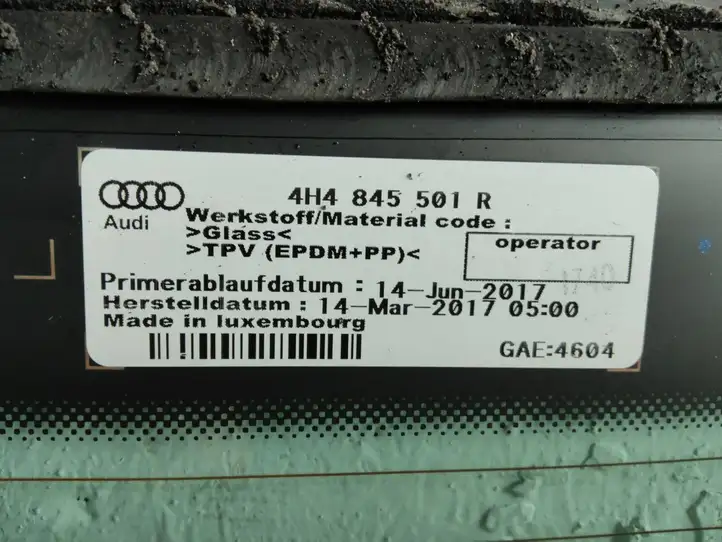 Audi A8 S8 D4 4H (2013 - 2017) 4H4845501R Заднее стекло — фото 5