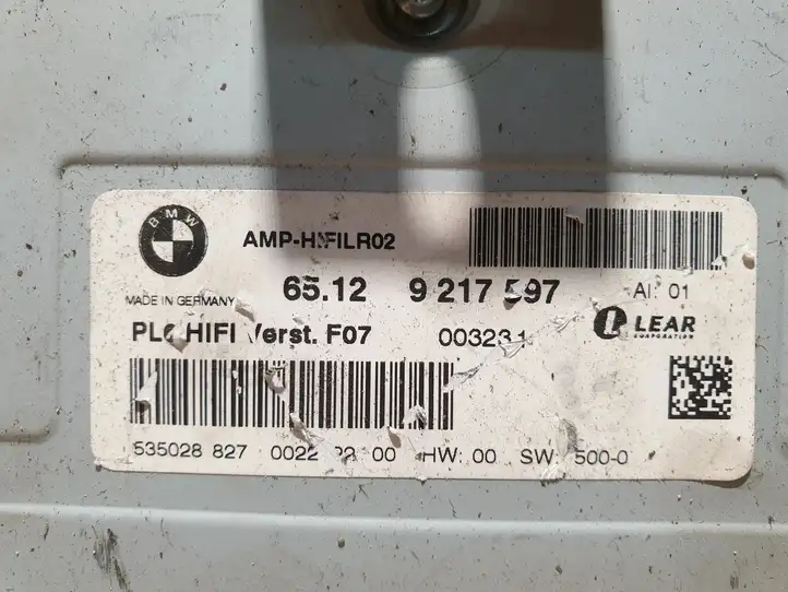 BMW 5 GT F07 (2010 - 2017) 9217597 Усилитель звука — фото 8