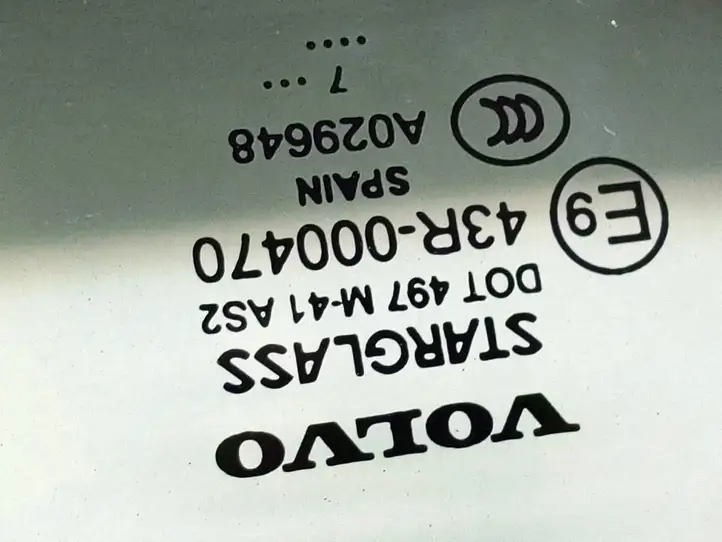 Volvo XC70 (2007 - 2013) 43R000470 Заднее боковое стекло — фото 6