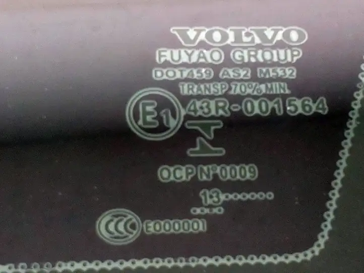 Volvo V60 (2013 - 2018) 43R001564 Заднее боковое стекло — фото 10