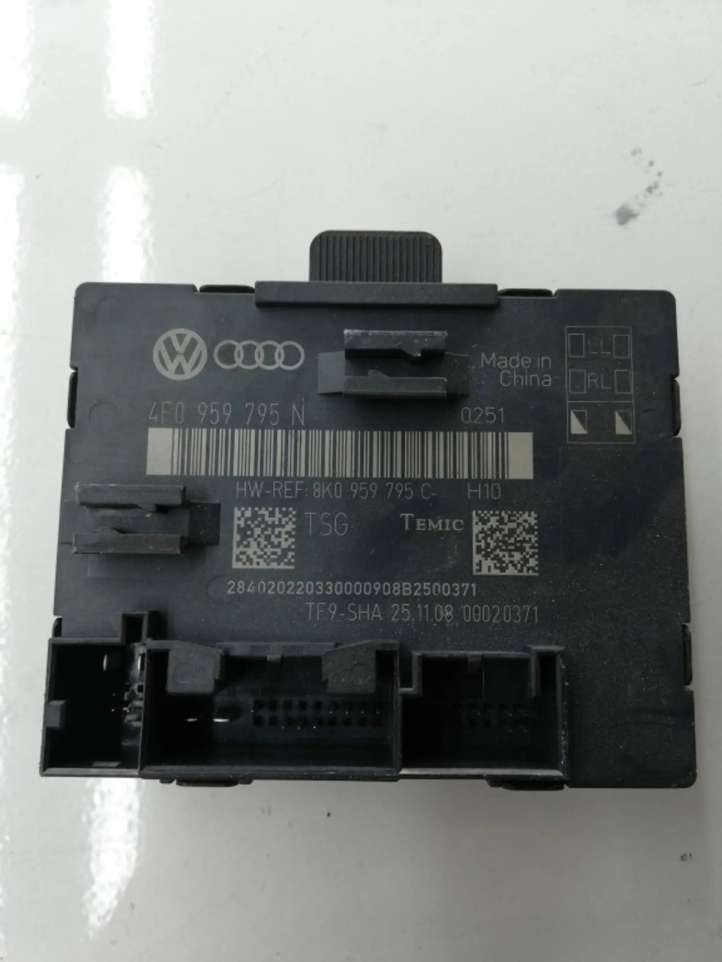 4F0959795N Audi A4 S4 B8 8K Durų elektronikos valdymo blokas