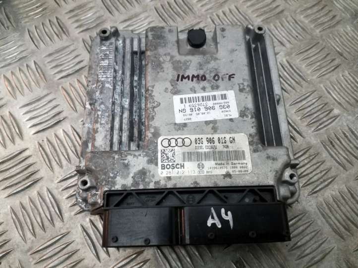 03G906016GN Audi A4 S4 B6 8E 8H Galios (ECU) modulis