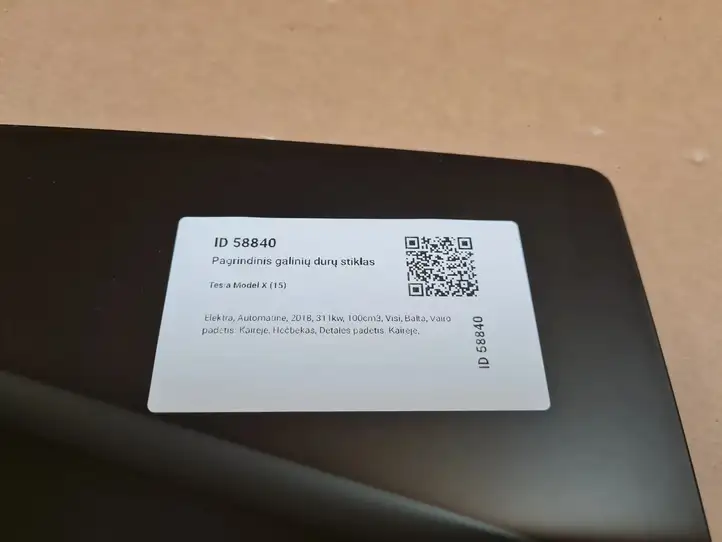 Tesla Model X (2015 - 2021) 43R004553 Стекло задней двери — фото 8