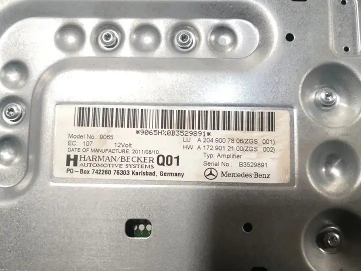 Mercedes-Benz C W204 (2007 - 2014) A2049007806 Усилитель звука — фото 4