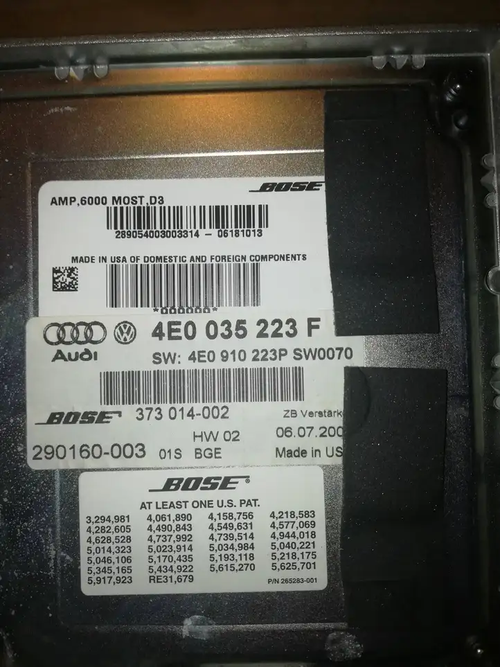 Audi A8 S8 D3 4E (2005 - 2007) 4E0035223F Усилитель звука — фото 4