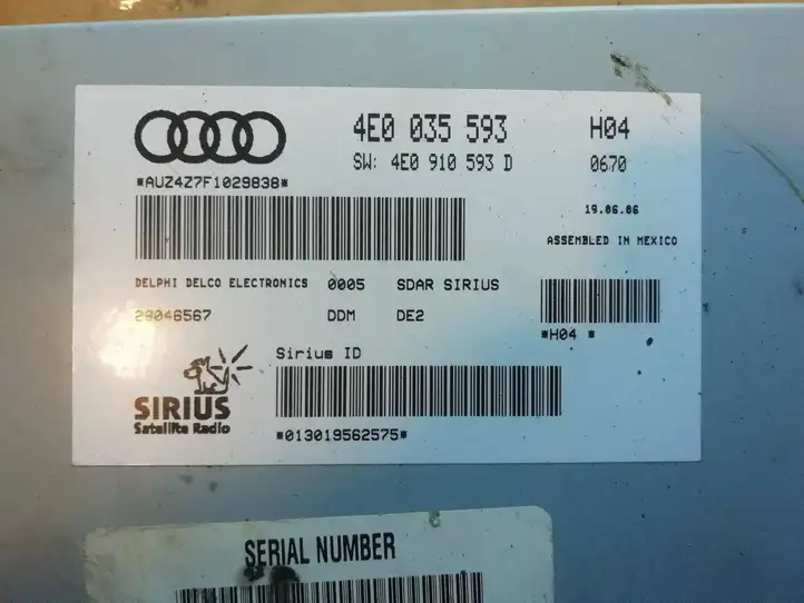 Audi A8 S8 D3 4E (2005 - 2007) 4E0035593 Контроллер мультимедийной системы — фото 4