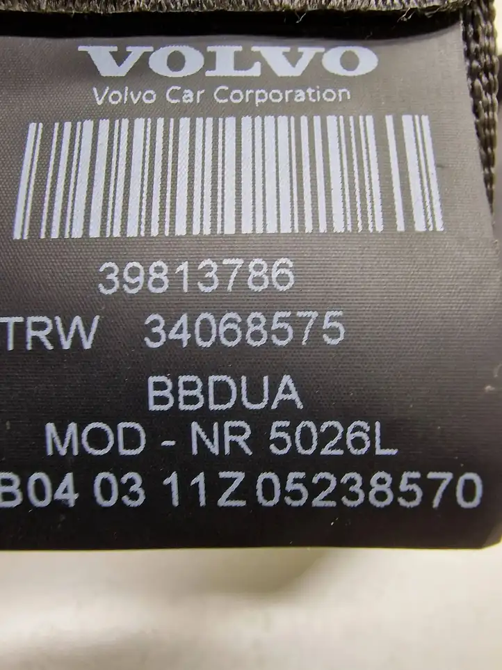 Volvo S60 (2010 - 2013) 39813786 Задний ремень безопасности — фото 5