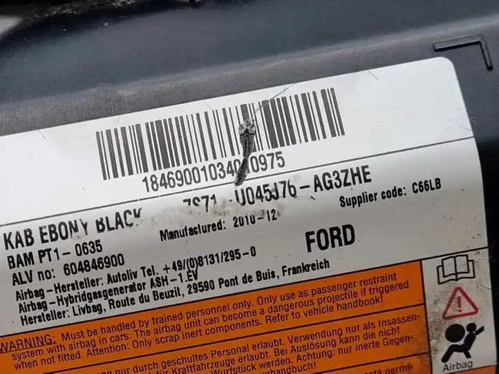 Ford Mondeo MK IV (2007 - 2014) 7S71U045J76AG3ZHE Коленная подушка безопасности — фото 2