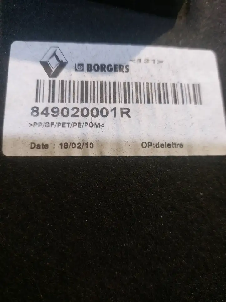 Renault Laguna III (2007 - 2015) 849020001R Коврик багажника — фото 4