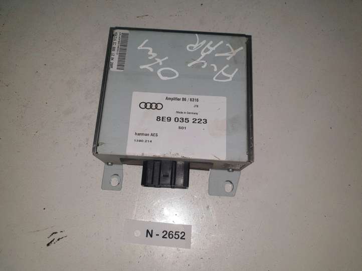 8E9035223 Audi A4 S4 B7 8E 8H Garso stiprintuvas