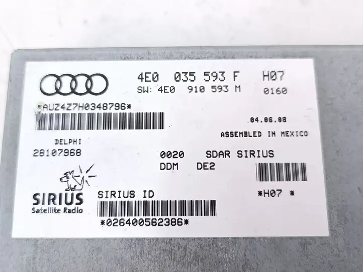 Audi A8 S8 D3 4E (2007 - 2010) 4E0035593F Контроллер мультимедийной системы — фото 8