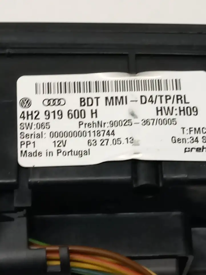 Audi A8 S8 D4 4H (2010 - 2014) 4H2919600H Контроллер мультимедийной системы — фото 3