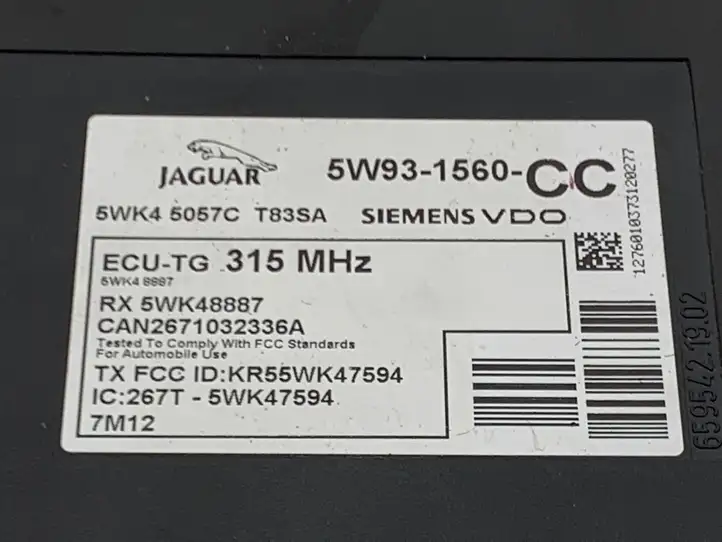 Jaguar XJ X350 (2003 - 2009) 5W931560CC Блок управления TPMS — фото 7
