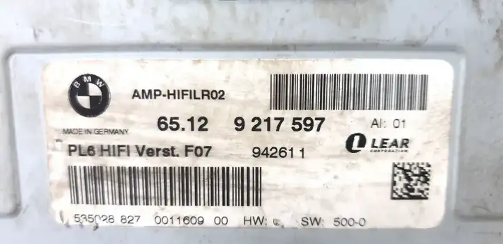 BMW 7 F01 (2008 - 2016) 65.129217597 Усилитель звука — фото 2