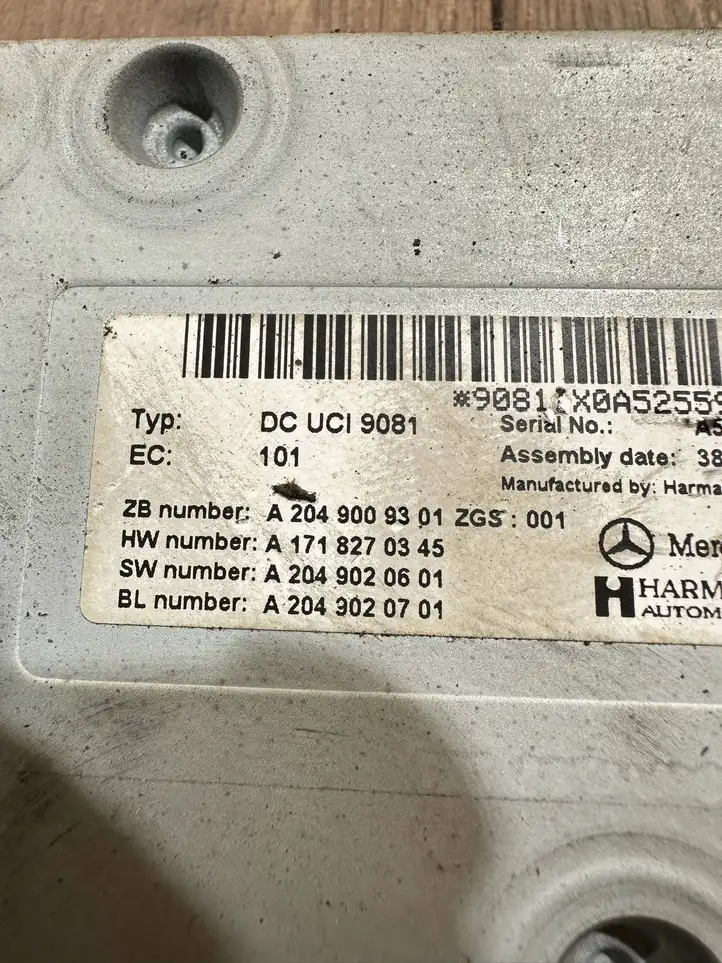 Mercedes-Benz E C207 W207 (2009 - 2017) A2049009301 Контроллер мультимедийной системы — фото 4