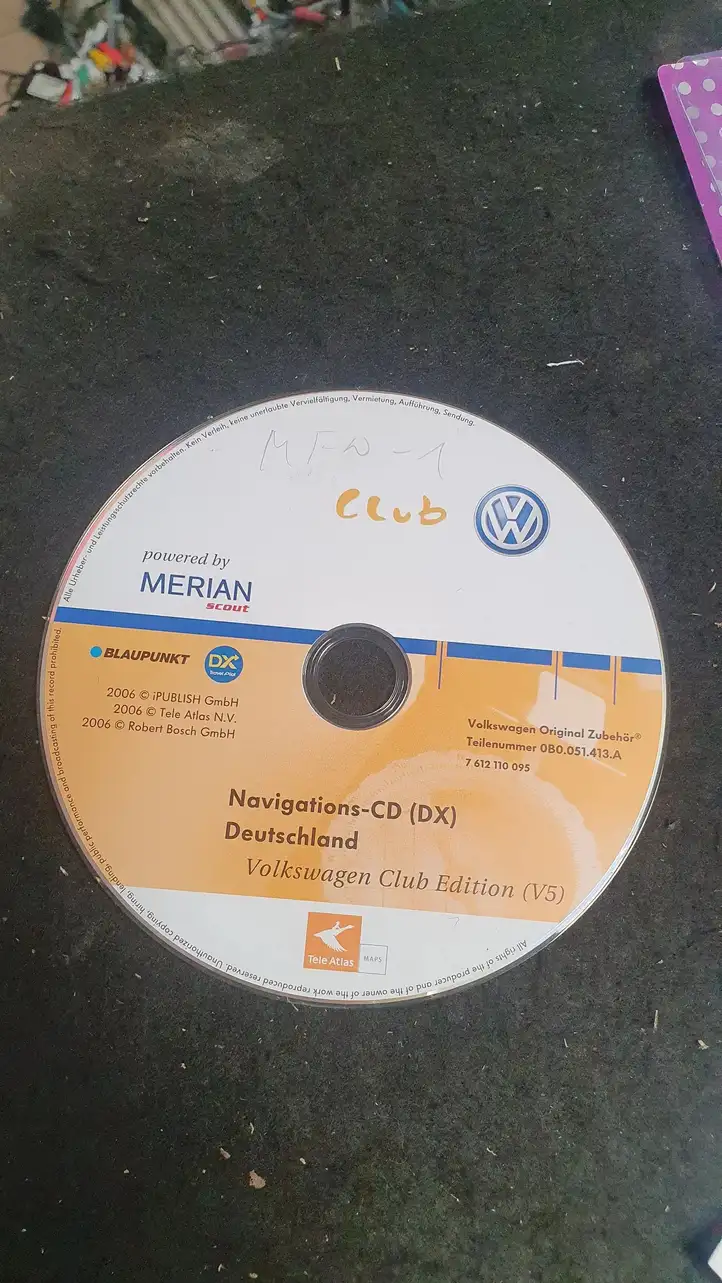 Volkswagen Golf IV (1998 - 2005) 0B0051413A Навигационные карты CD/DVD — фото 3