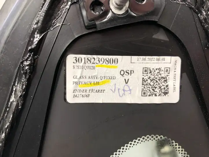 Hyundai i20 (BC3 BI3) (2020 - ) 87810Q0020 Заднее боковое стекло — фото 4