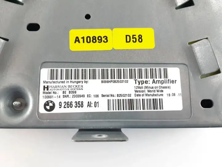 BMW 6 F12 F13 (2010 - 2018) 9266358 Усилитель звука — фото 4
