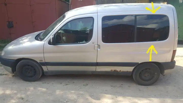 Peugeot Partner (1996 - 2002) AS2 Заднее боковое стекло — фото 1
