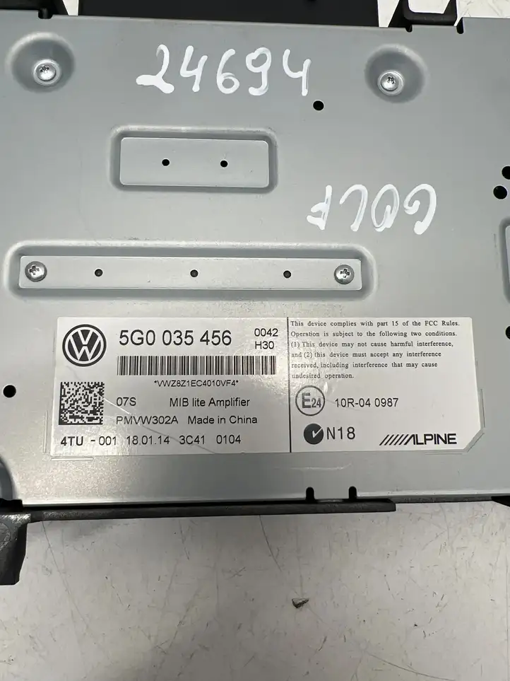Volkswagen Golf VII (2013 - 2019) 5G0035456 Усилитель звука — фото 4