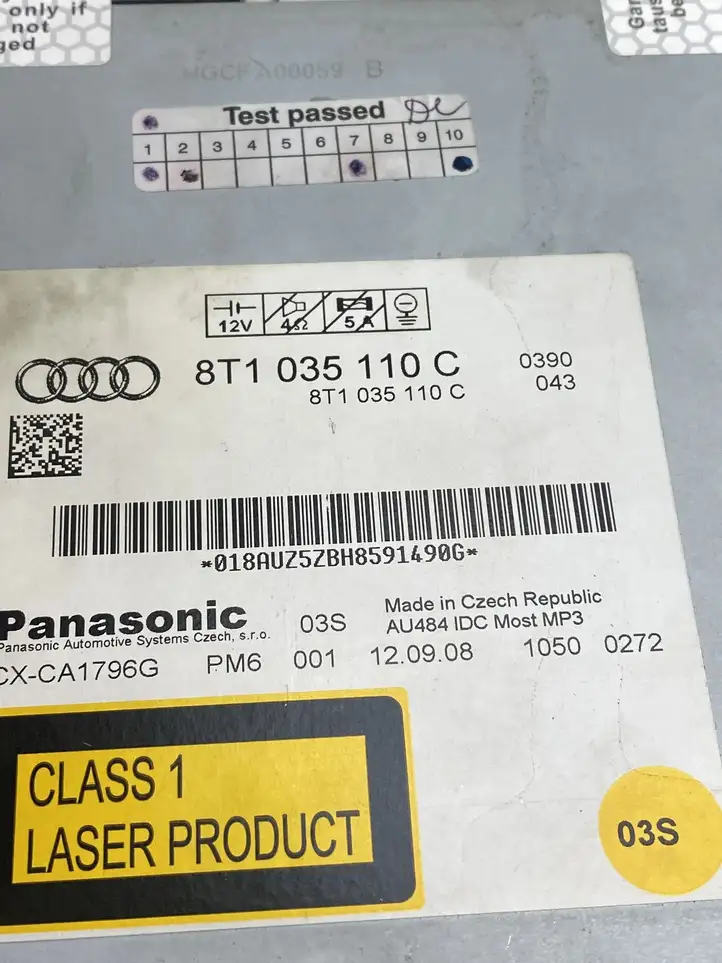 Audi A5 8T 8F (2007 - 2011) 8T1035110C CD/DVD чейнджер — фото 6